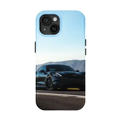 Karma Revero Black Car Mountain Road