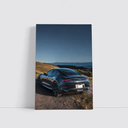 Karma Revero Dark Sedan Hillside Blue Sky
