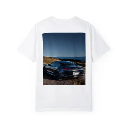 Karma Revero Dark Sedan Hillside Blue Sky