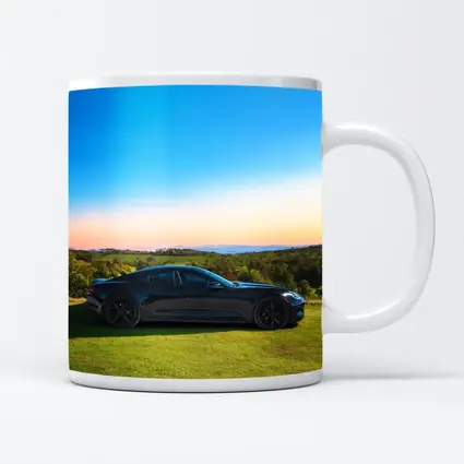 Karma Revero Black Car Sunset Landscape