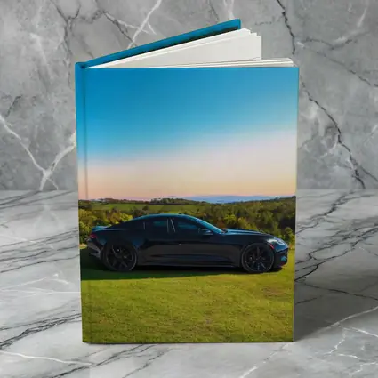 Karma Revero Black Car Sunset Landscape