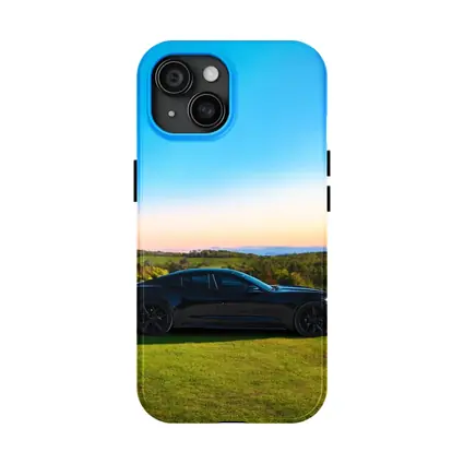 Karma Revero Black Car Sunset Landscape