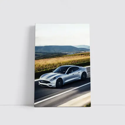 Karma Revero Silver Sedan Open Road Drive