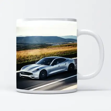 Karma Revero Silver Sedan Open Road Drive