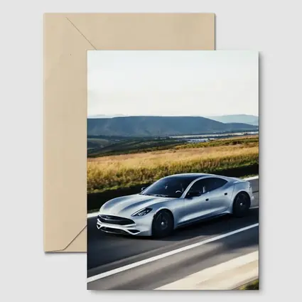Karma Revero Silver Sedan Open Road Drive