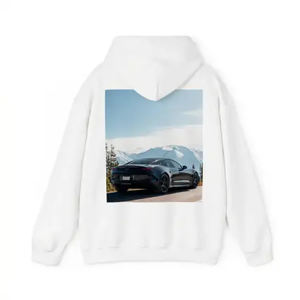 Karma Revero Black Car Snowy Mountain Road