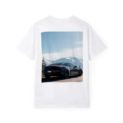 Karma Revero Black Car Snowy Mountain Road