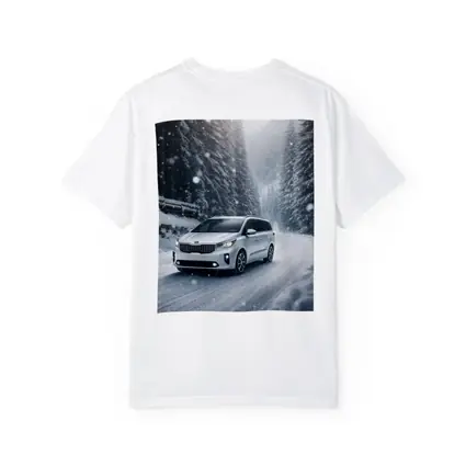 Kia Carnival Driving Snowy Forest Road