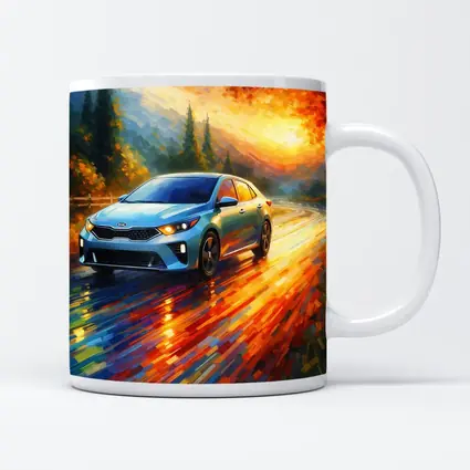 Kia Forte Impressionist Style Oil Painting Art