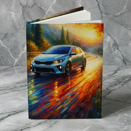 Kia Forte Impressionist Style Oil Painting Art