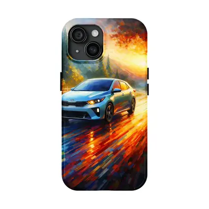 Kia Forte Impressionist Style Oil Painting Art