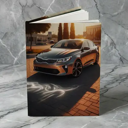 Kia Optima Sedan Glowing Sunset Street Scene
