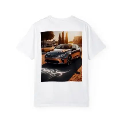 Kia Optima Sedan Glowing Sunset Street Scene