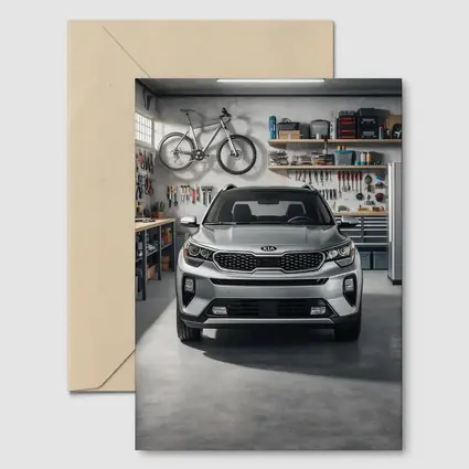 Kia Seltos SUV Parked Inside Garage