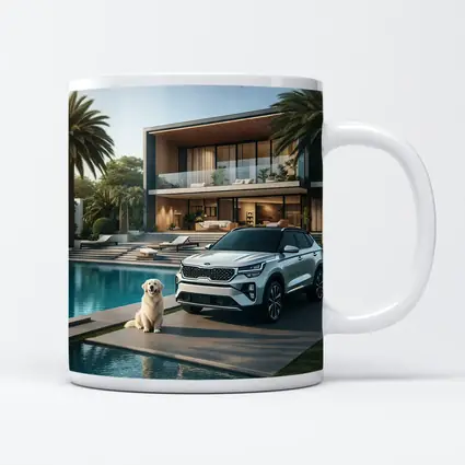 Kia Seltos SUV Luxury Villa Pool Setting