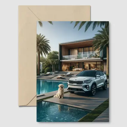 Kia Seltos SUV Luxury Villa Pool Setting