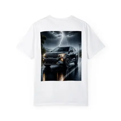 Kia Seltos SUV Dark Rainy Thunderstorm Night