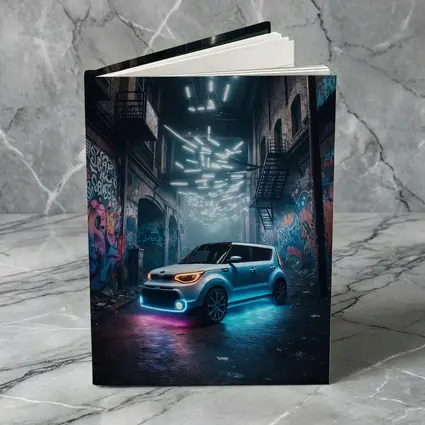 Kia Soul Neon Lights Urban Alley Night