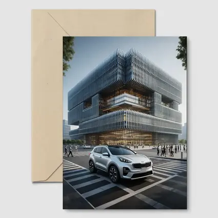 Kia Sportage SUV Modern City Architecture