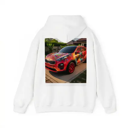 Kia Sportage Colorful Paint Splatter Driveway