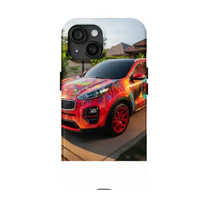 Kia Sportage Colorful Paint Splatter Driveway