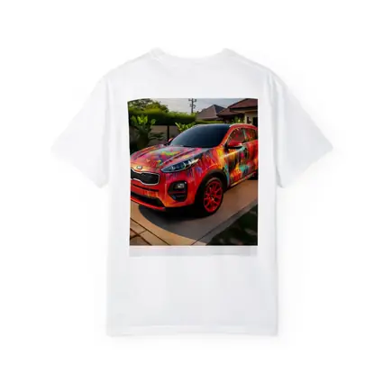 Kia Sportage Colorful Paint Splatter Driveway