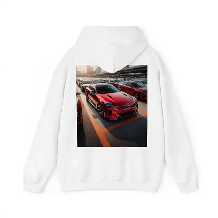 Kia Stinger Red Car Urban City Background