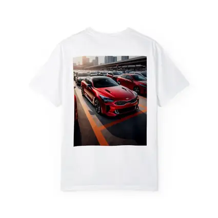 Kia Stinger Red Car Urban City Background