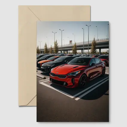 Kia Stinger Red Fleet Parking Lot