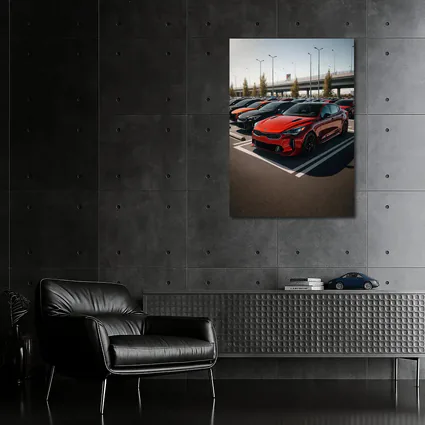 Kia Stinger Red Fleet Parking Lot