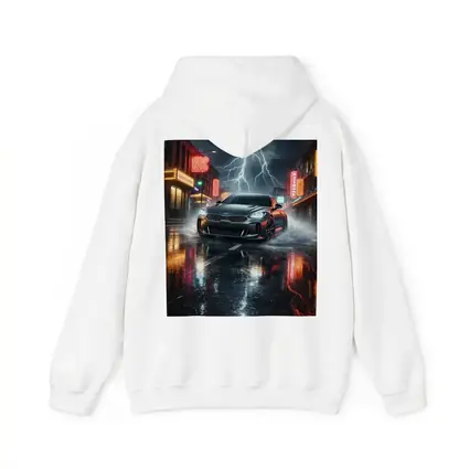 Kia Stinger Thunderstorm Rainy Neon City Street