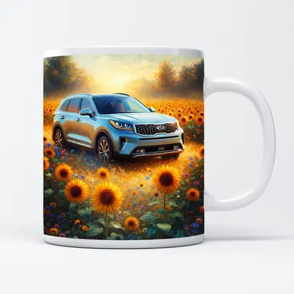 Kia Sorento SUV Sunflower Field Painting