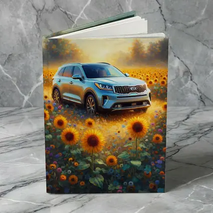 Kia Sorento SUV Sunflower Field Painting