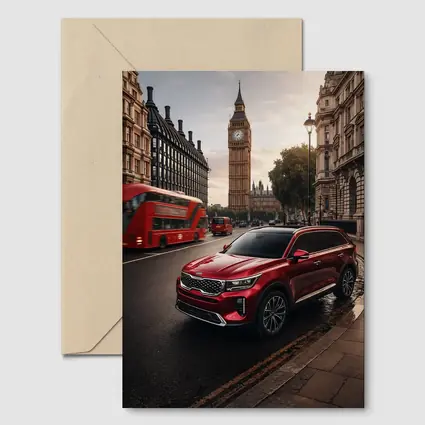 Kia Telluride Red SUV London Big Ben
