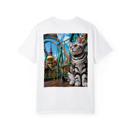 American Shorthair Cat Amusement Park Scene