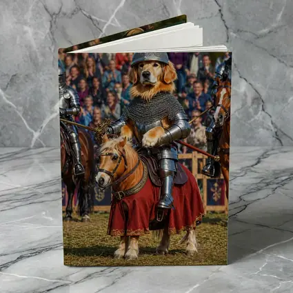 Golden Retriever Knight Medieval Tournament Crowd