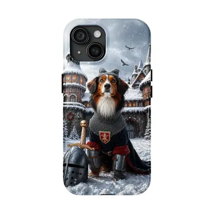 Bernese Mountain Dog Knight Snowy Castle