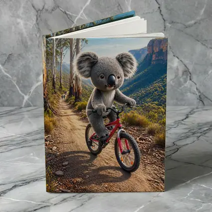 Koala Riding Bike Mountain Trail Australia