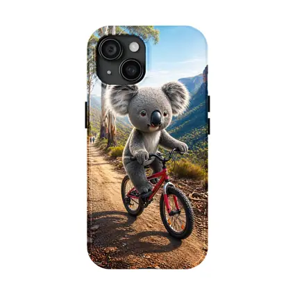 Koala Riding Bike Mountain Trail Australia