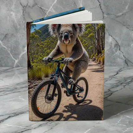 Koala Riding Mountain Bike Forest Trail