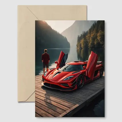 Koenigsegg Jesko Red Supercar Lakeside Dock