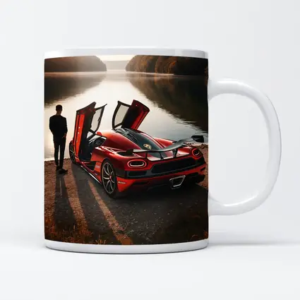 Koenigsegg Agera Red Doors Open Lakeside