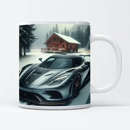 Koenigsegg Regera Grey Supercar Snowy Forest