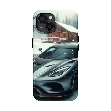 Koenigsegg Regera Grey Supercar Snowy Forest