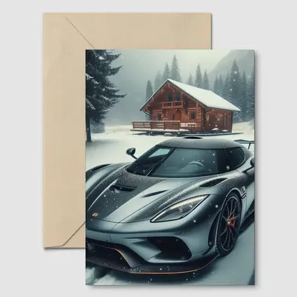 Koenigsegg Regera Grey Supercar Snowy Forest