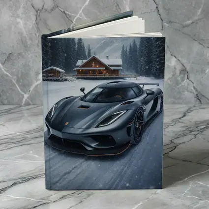 Koenigsegg Regera Matte Gray Winter Snow Scene