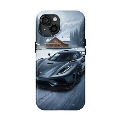 Koenigsegg Regera Matte Gray Winter Snow Scene