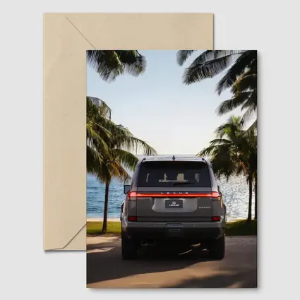 Lexus GX Rear View Tropical Beach Setting
