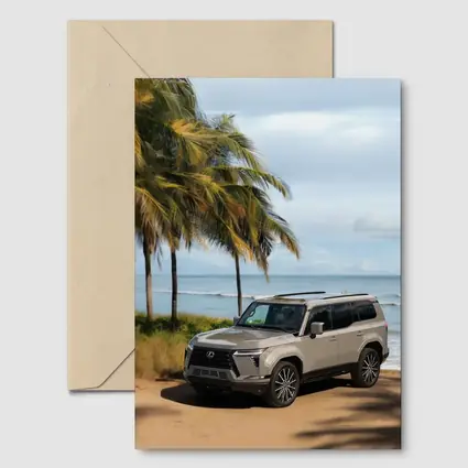 Lexus GX Parked on Sandy Beach Shore