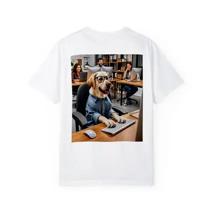Labrador Retriever In Glasses Office Worker